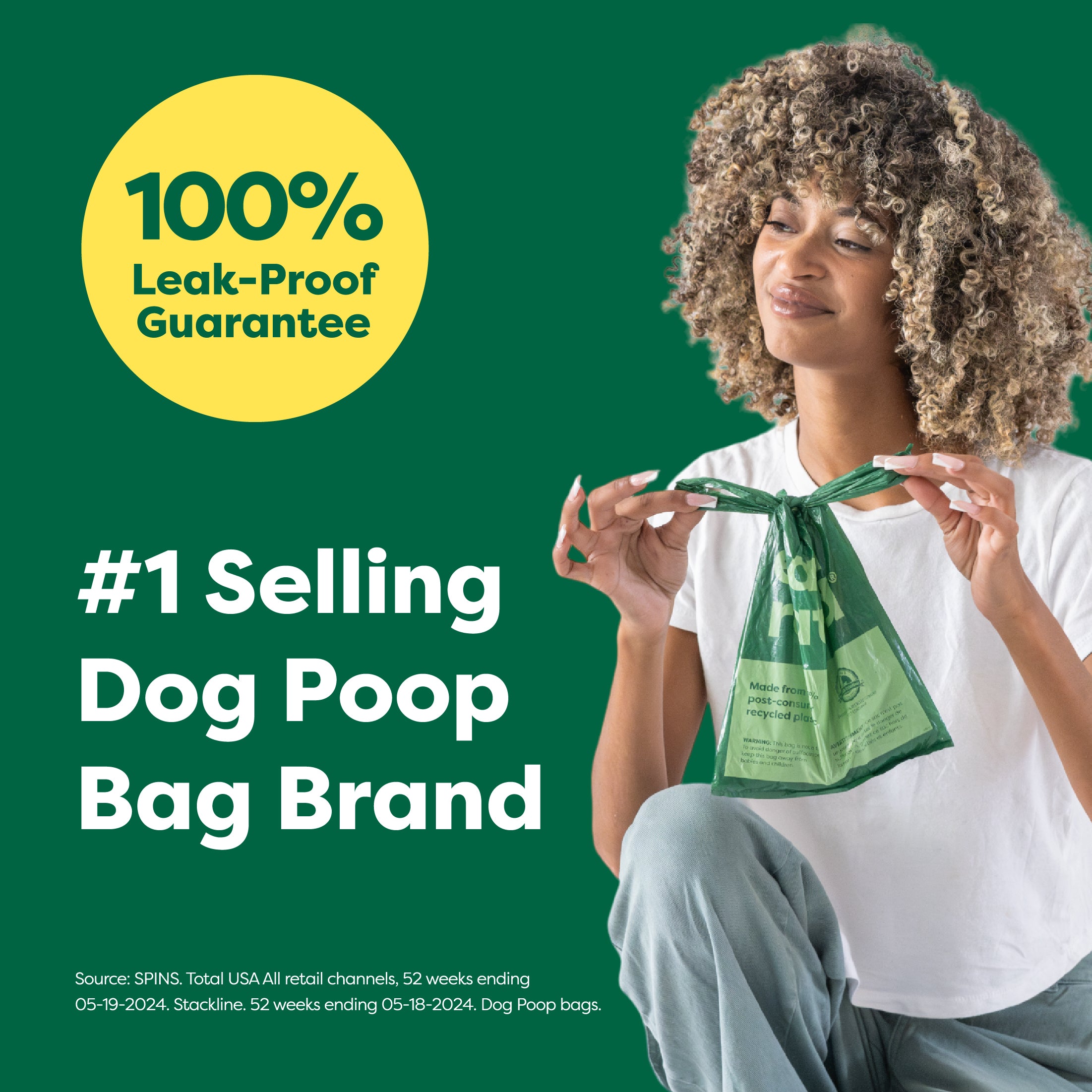 Earth Rated Dog Poop Bags with Handles: Easy-Tie Every Time