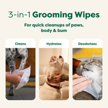 Dog Grooming Wipes - Hypoallergenic Wipes For Gentle Cleaning of Paws, Body & Bums