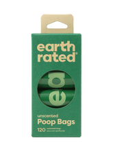 Earth Rated unscented dog poop bags 120-count refill roll packaging