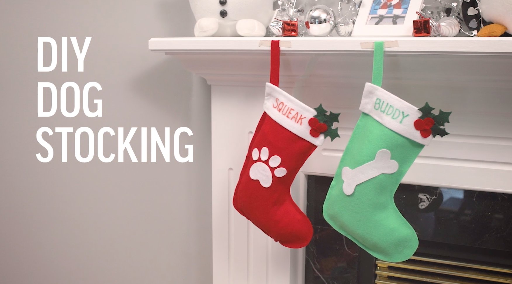 DIY Christmas Dog Stocking Craft