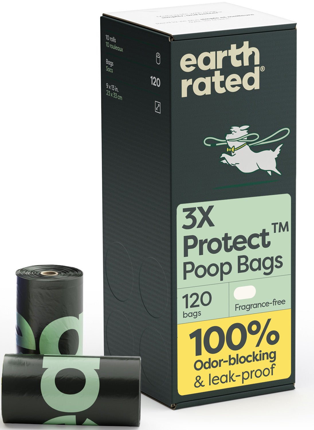 Odor-Blocking Dog Poop Bags Refill Rolls With 3X Protect Technology