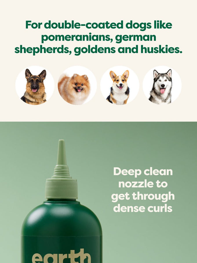 Image showcasing Deshedding Dog Shampoo - 3-in-1 Formula for Heavy Shedders