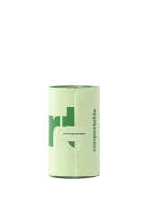 A roll of compostable dog poop bags
